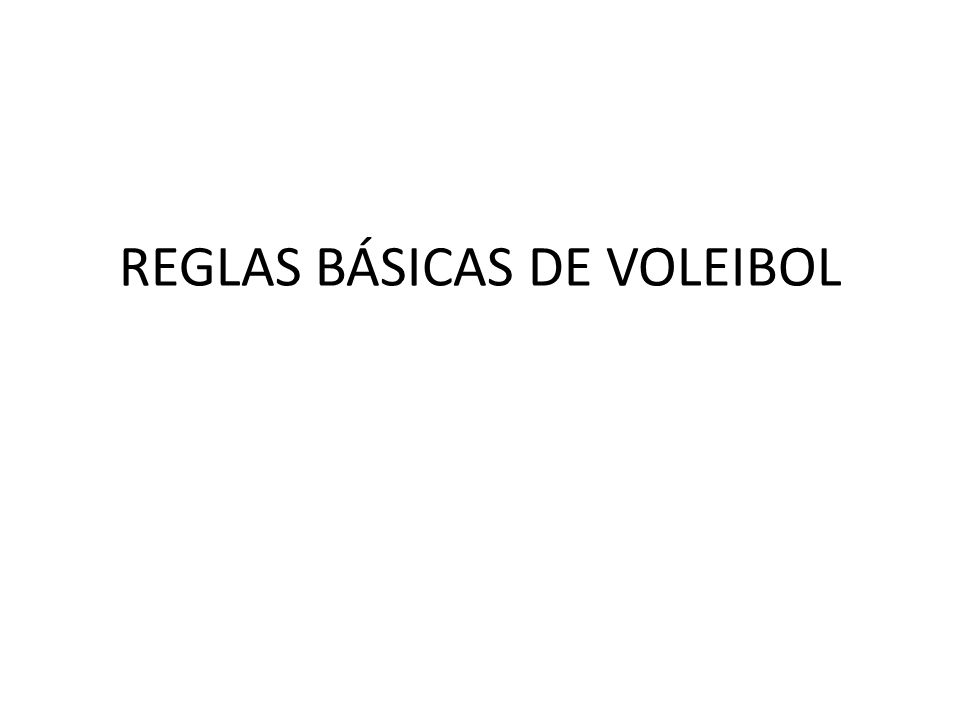 15 normas basicas del voleibol